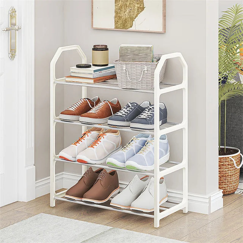 4 Tiers Shoe Rack Practical Shoe Cabinet for Home Dorm Room Balcony Multifunctional Removable Assembly Storage Shelf Hanger Rack