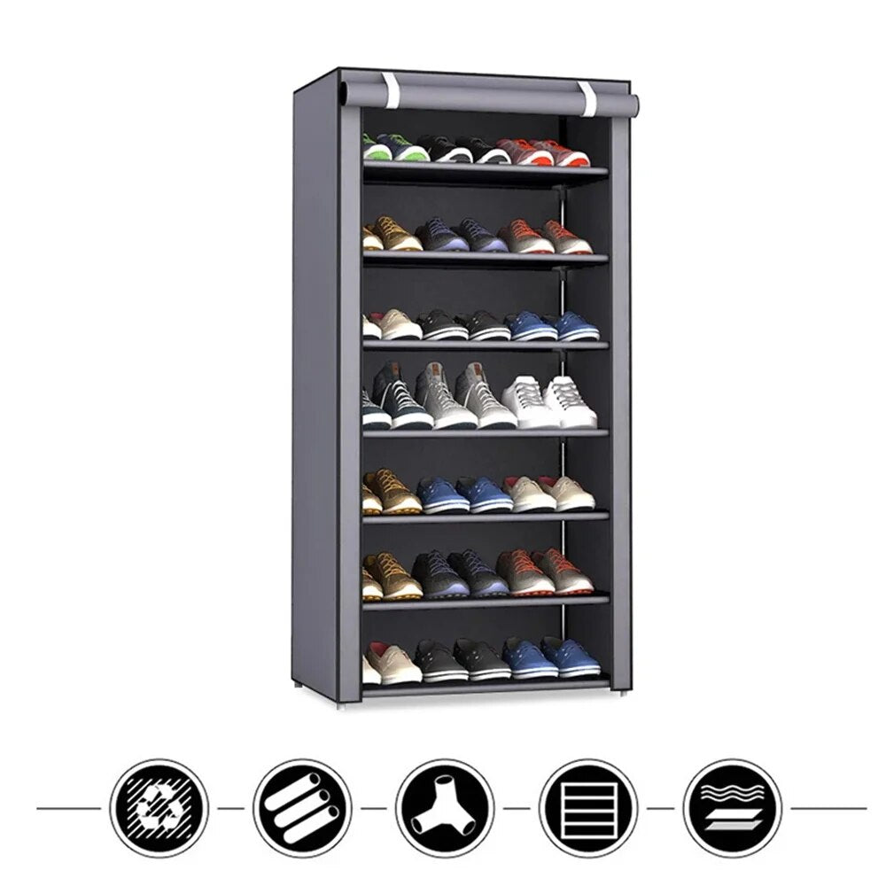 Fabric Hallway Shoe Organizer